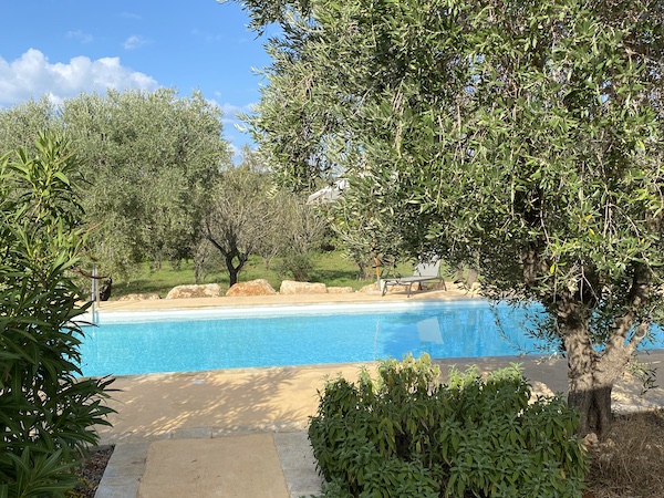 Trullo Dipinto Salt Cleaned Pool Trullo Dipinto Salt Cleaned Pool. The salt cleaned pool has a large pergola at one end providing much needed shade